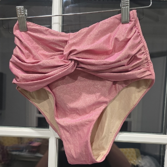 Lily & Rose Shimmering Pink Bikini Bottoms - Picture 3 of 4